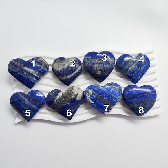Lapis Lazuli Heart Crystal Carving - Picture 6 of 9